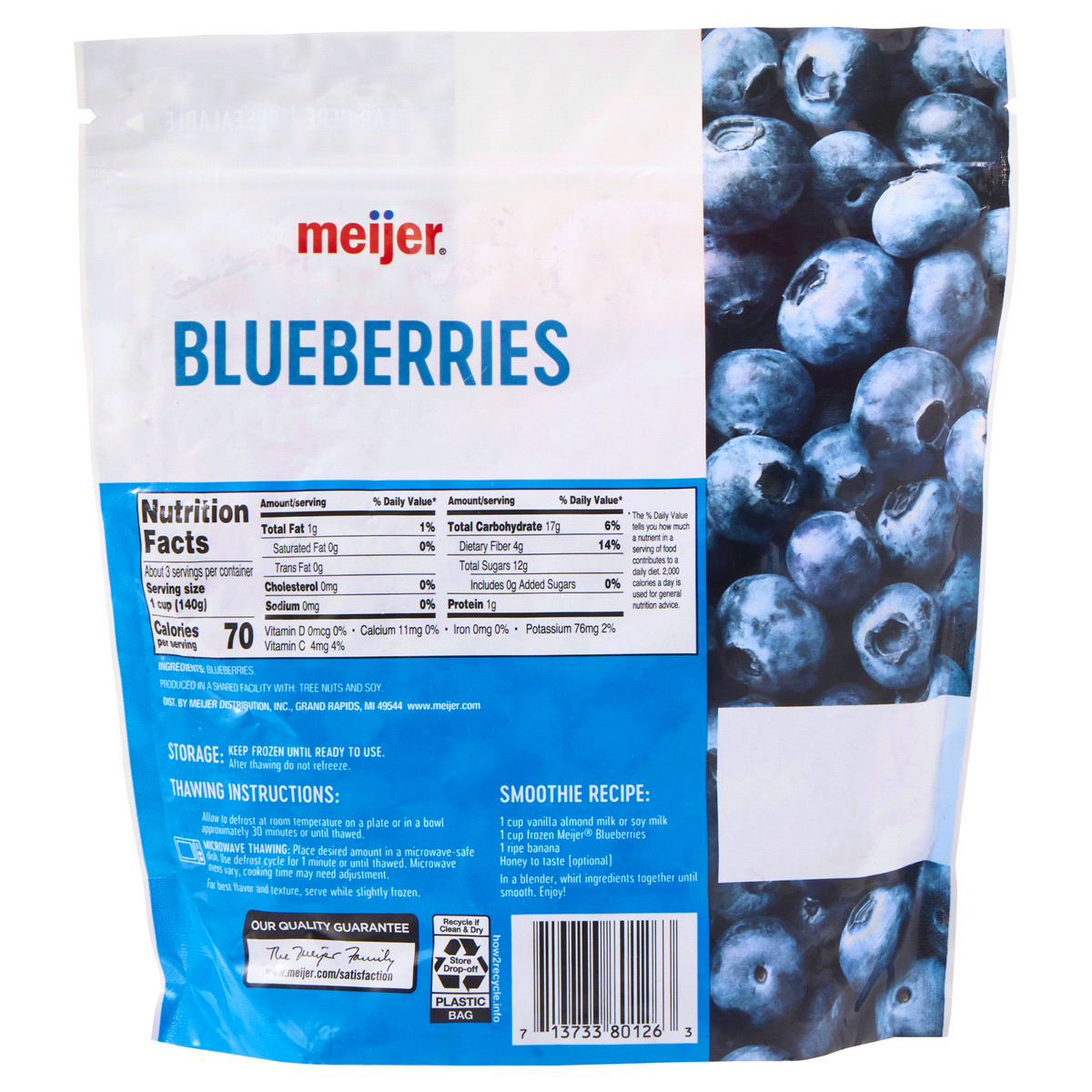 slide 5 of 5, Meijer Frozen Blueberries, 16 oz