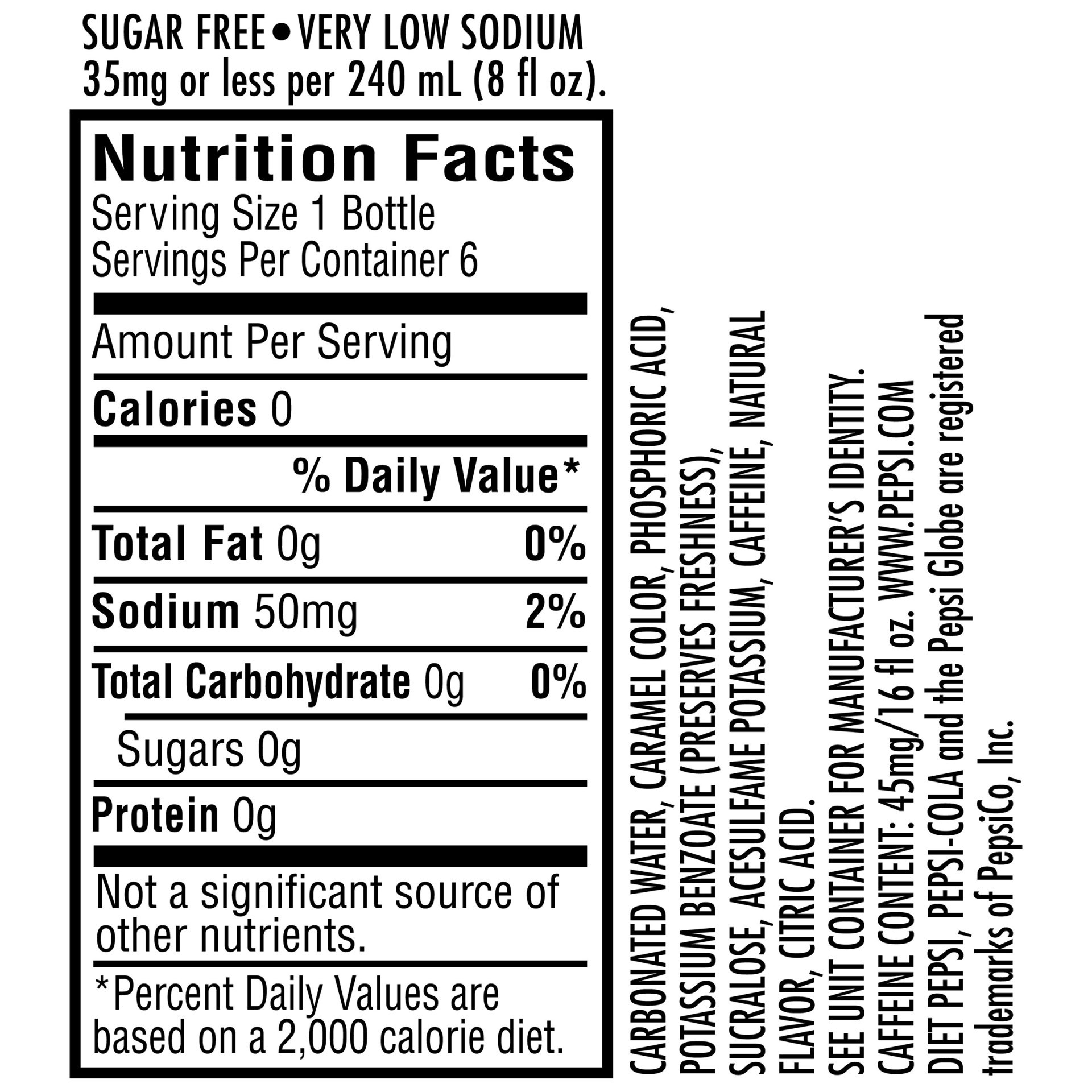 slide 2 of 2, Diet Pepsi - 6 ct; 16 fl oz, 6 ct; 16 fl oz