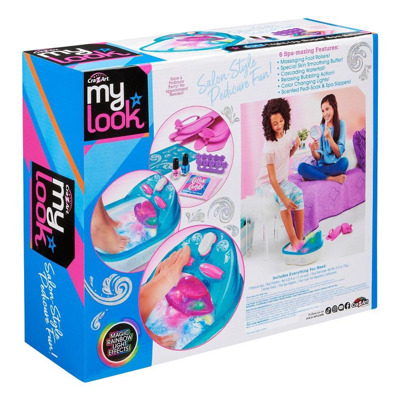 slide 4 of 8, MY LOOK 6-in-1 Light-Up Super Spa Salon Activity Kit: Creative Thinking Craft Set for Kids with Stickers & Nail Polish, 1 ct