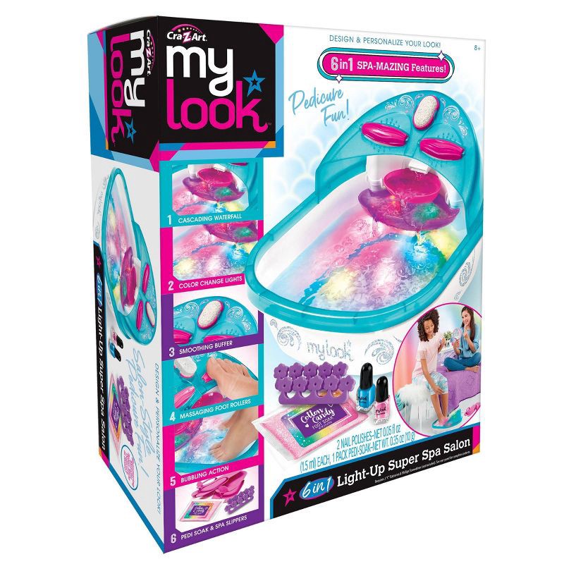 slide 8 of 8, MY LOOK 6-in-1 Light-Up Super Spa Salon Activity Kit, 1 ct