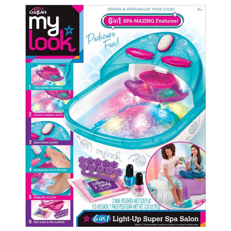 slide 1 of 8, MY LOOK 6-in-1 Light-Up Super Spa Salon Activity Kit, 1 ct