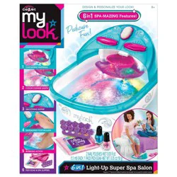 MY LOOK 6-in-1 Light-Up Super Spa Salon Activity Kit: Creative Thinking Craft Set for Kids with Stickers & Nail Polish