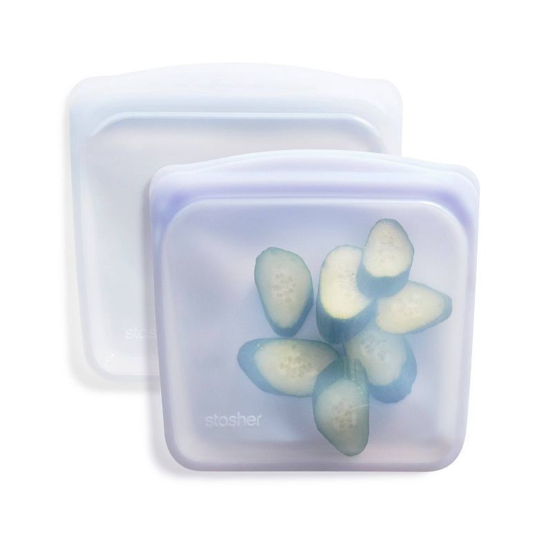 slide 1 of 8, Stasher Premium Silicone Reusable Bags Sandwich Set - 2pk, 2 ct