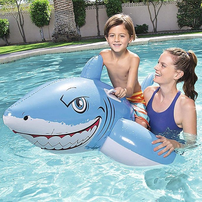 Realistic 6 Ft Inflatable Shark Ride On Pool Float