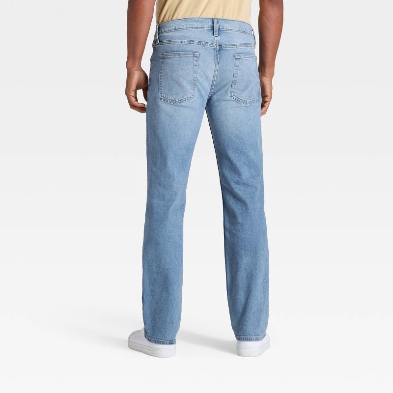 slide 2 of 3, Men's Slim Straight Fit Jeans - Goodfellow & Co™ Indigo Blue 32x32: Heavyweight Denim, Mid Rise, Stretch, 1 ct