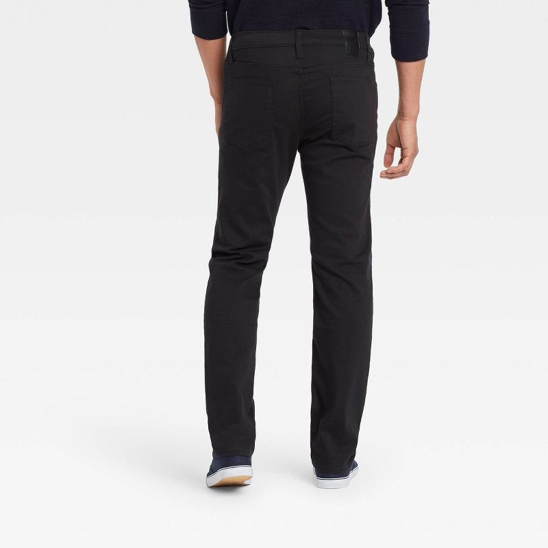 slide 2 of 3, Men's Slim Fit Jeans - Goodfellow & Co™ Black 34x32: Lightweight Denim, Mid Rise, Stretch Fabric, 1 ct