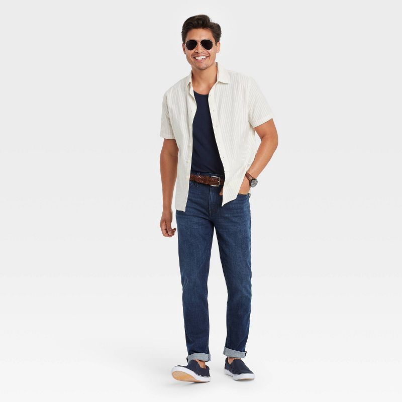 slide 3 of 3, Men's Slim Fit Jeans - Goodfellow & Co™ Dark Blue Wash 32x30, 1 ct