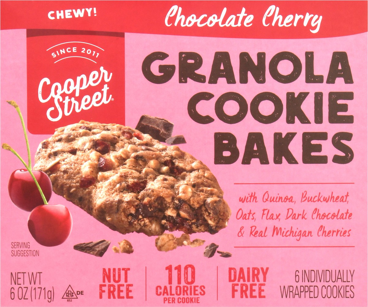 slide 2 of 13, Cooper Street Cookies Cooper Street Chocolate Cherry Granola Cookie Bakes, 6 ct