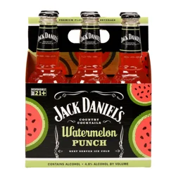 Jack Daniel's Watermelon Punch Country Cocktails 6 - 10 fl oz Bottles