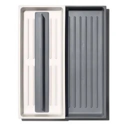 OXO Long Handled Tool Organizer: Utensil & Kitchen Drawer Storage, White/Gray, Hand Wash, TPE & Polypropylene Material