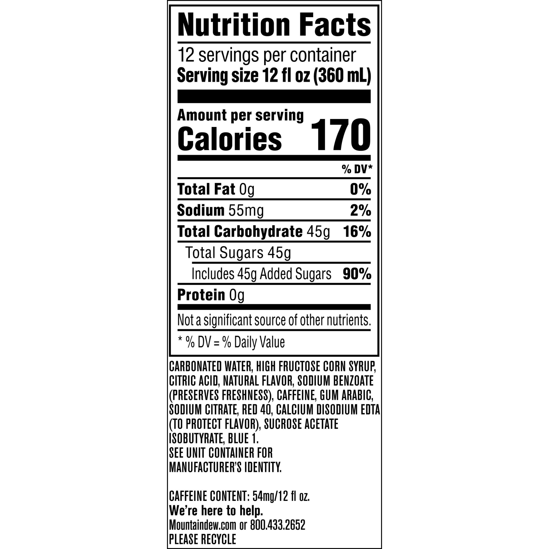 slide 3 of 3, Mountain Dew Pitch Black Soda Dark Citrus Punch - 12 ct, 12 ct