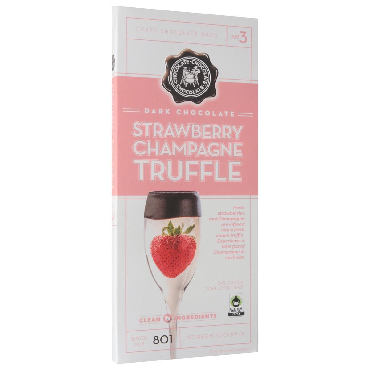 slide 6 of 13, Chocolate Chocolate Chocolate Strawberry Champagne Truffle Dark Chocolate 3.5 oz, 3.5 oz