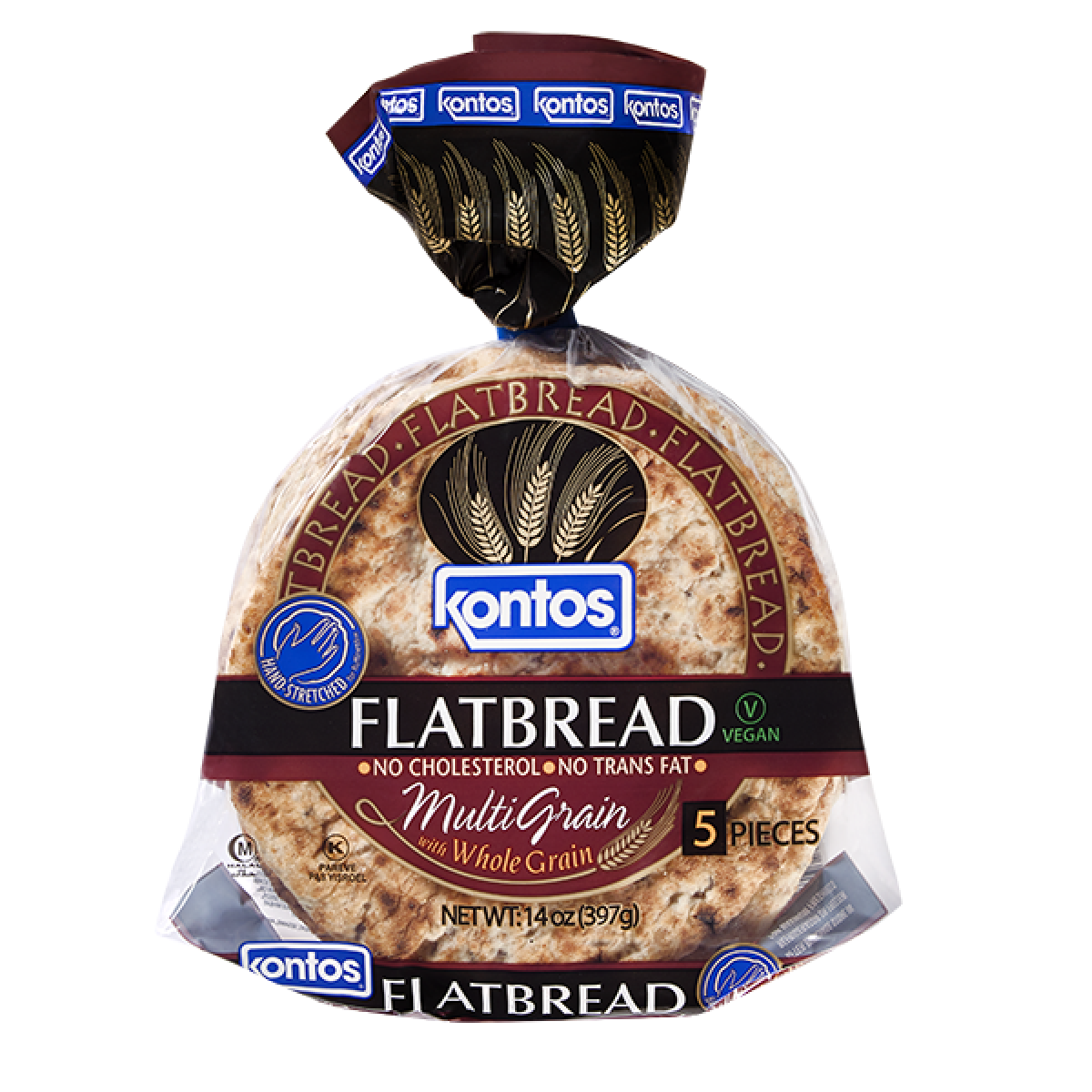 slide 1 of 1, Kontos Multigrain Flatbread, 14 oz