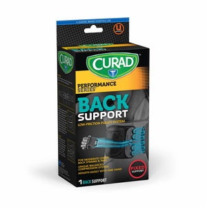 slide 1 of 1, Curad + Back Support W/ Low-Friction Pulley, 1 ct