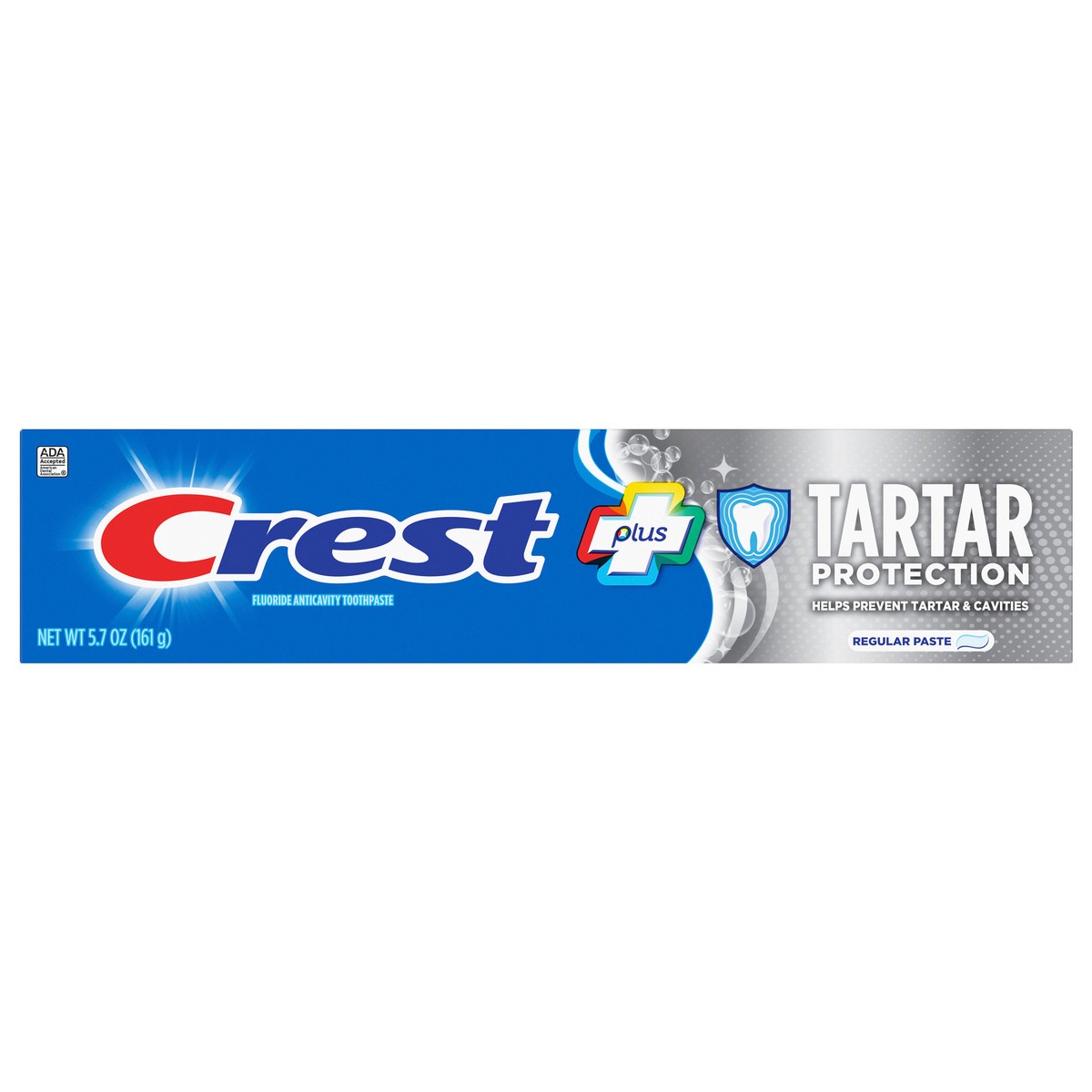 slide 1 of 2, Crest Plus Tartar Protection Toothpaste, Regular Paste, 5.7 oz, 6.4 oz