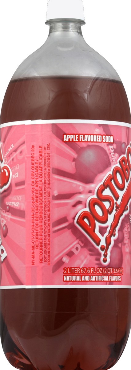 slide 4 of 4, Postobón Manzana Apple Flavored Soda - 2 liter, 2 liter