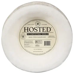 Hosted 12 Fluid Ounce Compostable Bowls 20 ea