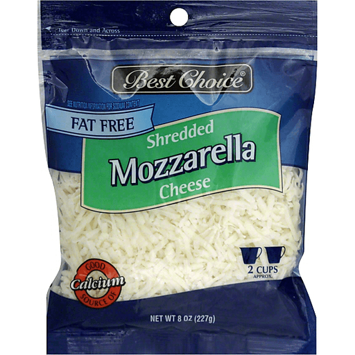 slide 1 of 1, Best Choice Fat Free Shredded Mozzarella, 8 oz