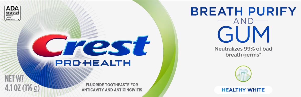 slide 3 of 3, Crest Breath Purify & Gum Healthy White Anticavity Fluoride Toothpaste, 4.1 oz, 4.1 oz