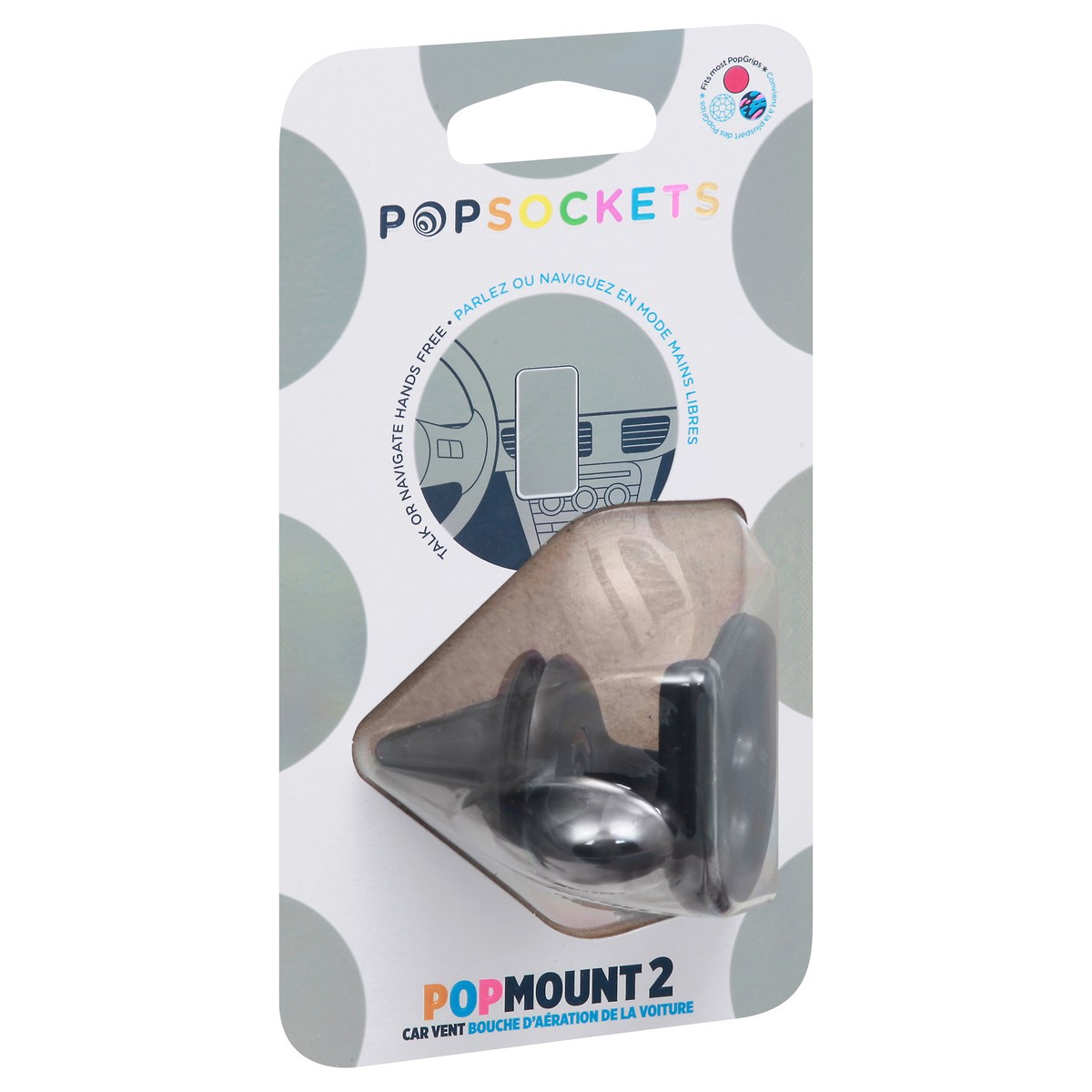 slide 10 of 11, PopSockets Black Car Vent PopMount 2 1 ea, 1 ct