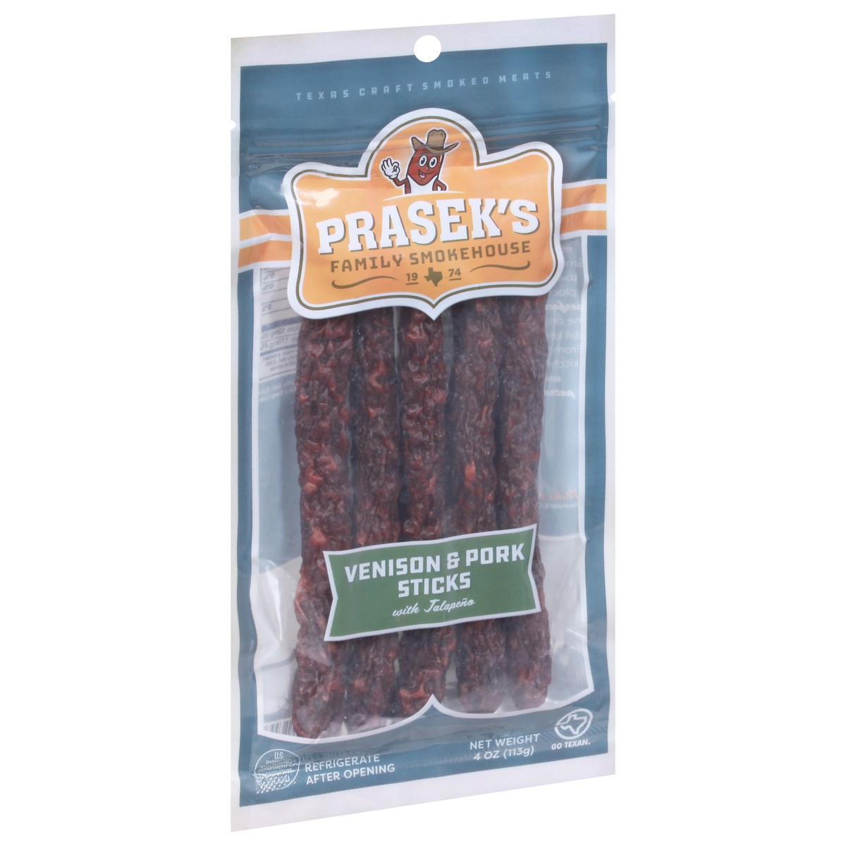 slide 11 of 14, Prasek's Dry Venison & Pork Sticks with Jalapeno, 4 oz