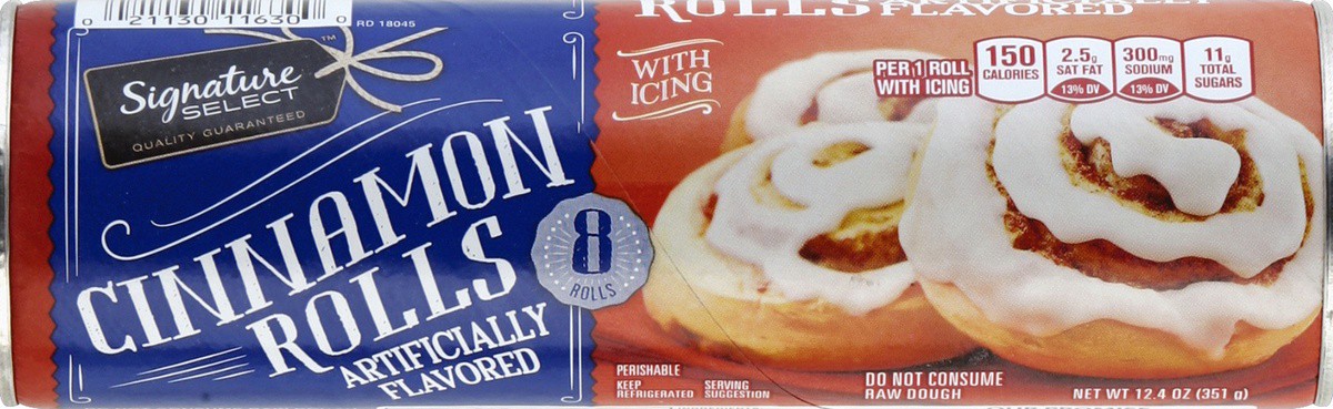 slide 3 of 3, Signature Select Original Icing Cinnamon Rolls 8 ea, 8 ct