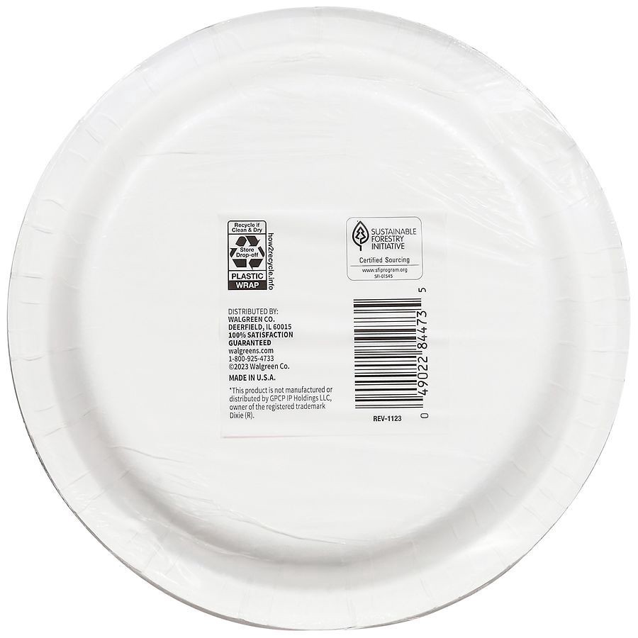 slide 3 of 5, Complete Home Everyday Paper Plates 8-3/8 in (21.3 cm), 70 ct