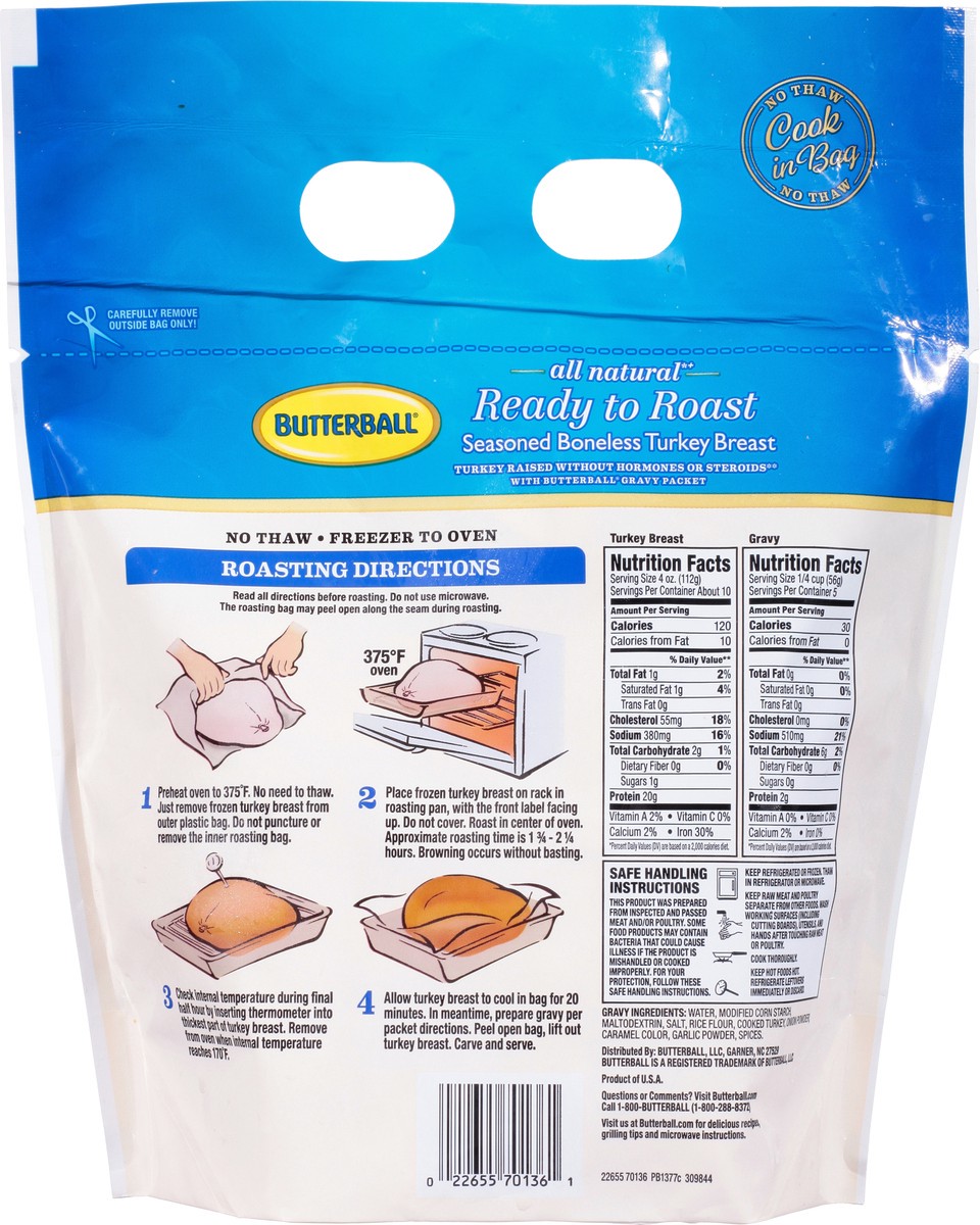 slide 10 of 14, Butterball Ready to Roast Seasoned Boneless Turkey Breast 48 oz, per lb