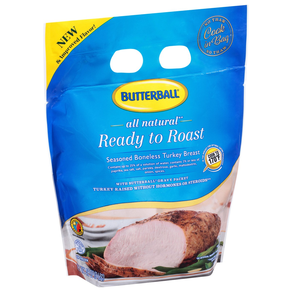 slide 5 of 14, Butterball Ready to Roast Seasoned Boneless Turkey Breast 48 oz, per lb