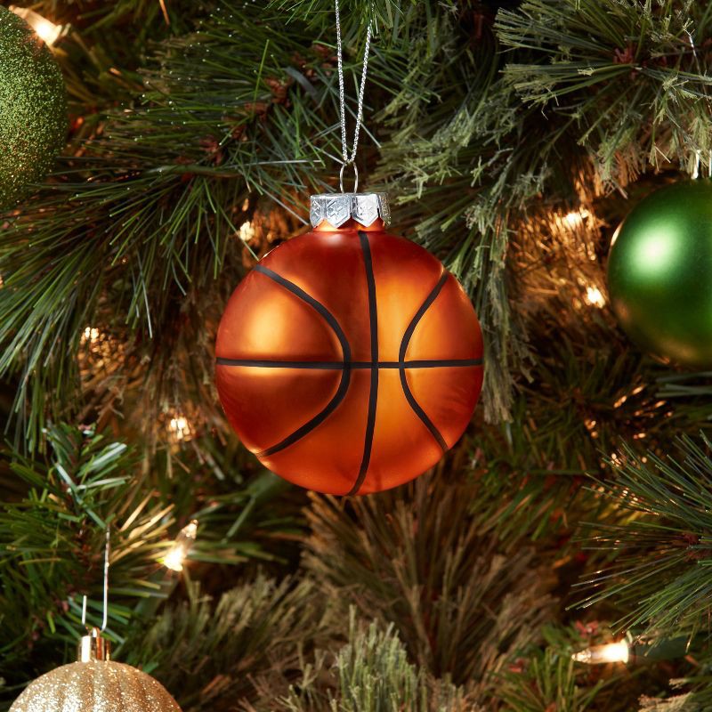 slide 2 of 3, Glass Basketball Christmas Tree Ornament - Wondershop™, 1 ct