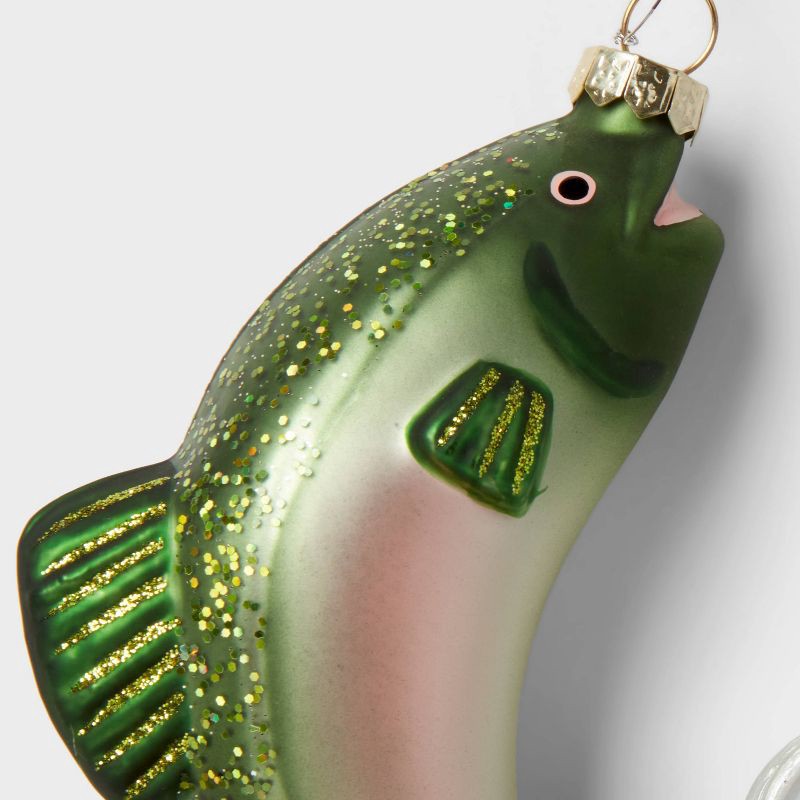 slide 3 of 3, Glass Fishing Christmas Tree Ornament - Wondershop™, 1 ct