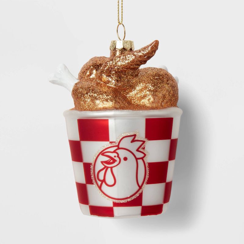 slide 1 of 3, Glass Fried Chicken Christmas Tree Ornament - Wondershop™: Indoor Decoration, 1 ct