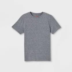 Boys' Short Sleeve Heathered T-Shirt - Cat & Jack™ Gray S: Crew Neck, Patch Pocket