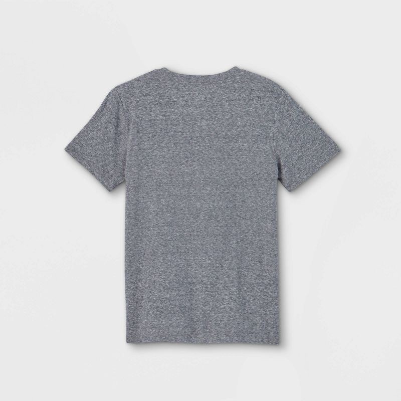 slide 2 of 2, Boys' Short Sleeve Heathered T-Shirt - Cat & Jack™ Gray M: Patch Pocket, 1 ct