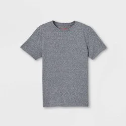 Boys' Short Sleeve Heathered T-Shirt - Cat & Jack™ Gray M: Patch Pocket