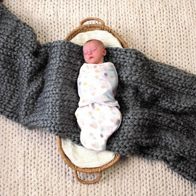 slide 2 of 7, aden + anais essentials Baby Winnie the Pooh 100% Cotton Quick Change Easy 3pk Sleeveless Swaddle Wraps - Winnie the Pooh 0-3m, 3 ct