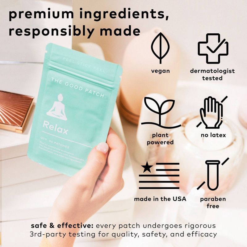 slide 5 of 9, The Good Patch Relax Plant-Based Vegan Wellness Patch - 4ct, 4 ct
