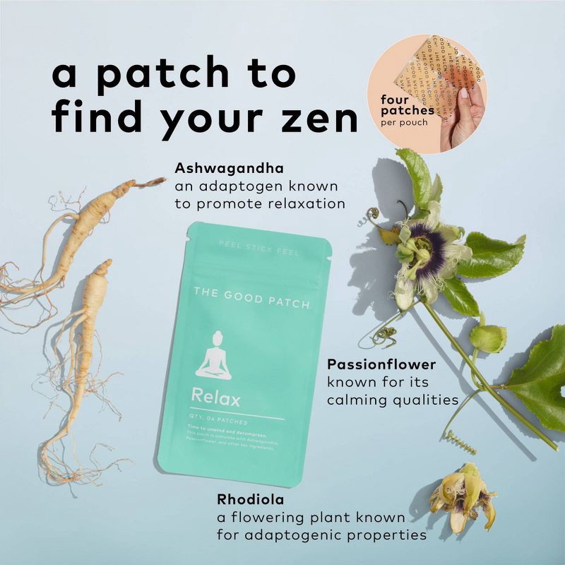 slide 9 of 9, The Good Patch Relax Plant-Based Vegan Wellness Patch - 4ct, 4 ct