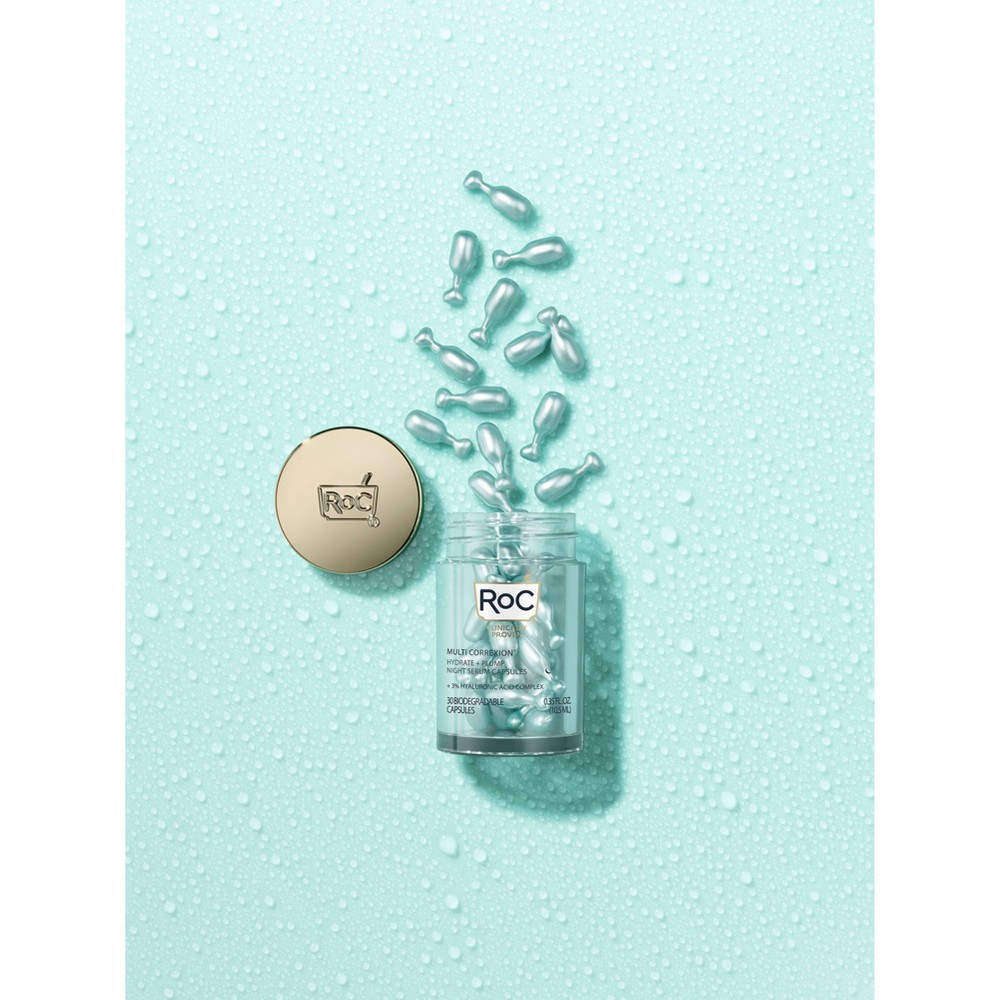 slide 5 of 16, RoC Multi Correxion Hydrate + Plump Night Serum Capsules with Hyaluronic Acid - 30ct, 30 ct