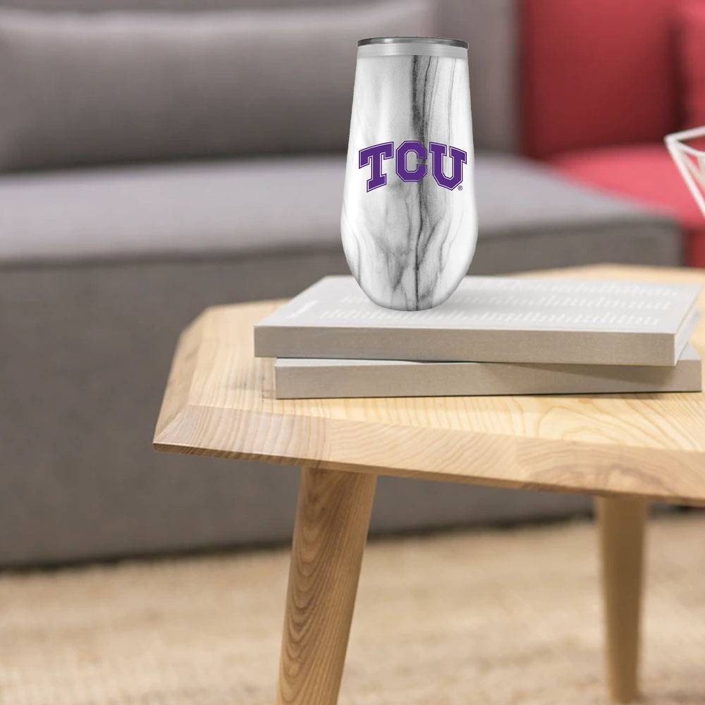 slide 3 of 3, NCAA TCU Horned Frogs Marble Tall Stemless Stainless Steel Tumbler, 16 oz