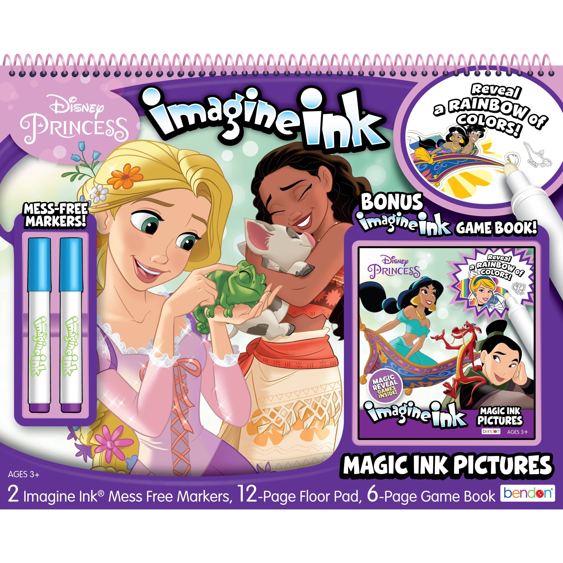 Disney Princess Imagine Ink Giant Floor Pad with Bonus Book 1 ct