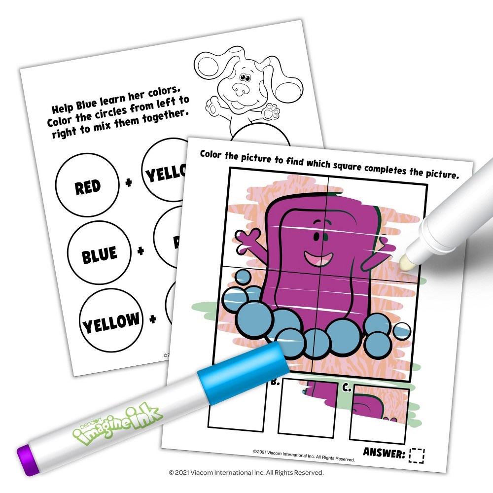 slide 3 of 5, Nickelodeon Blue's Clues Imagine Ink Giant Floor Pad with Bonus Book, 1 ct