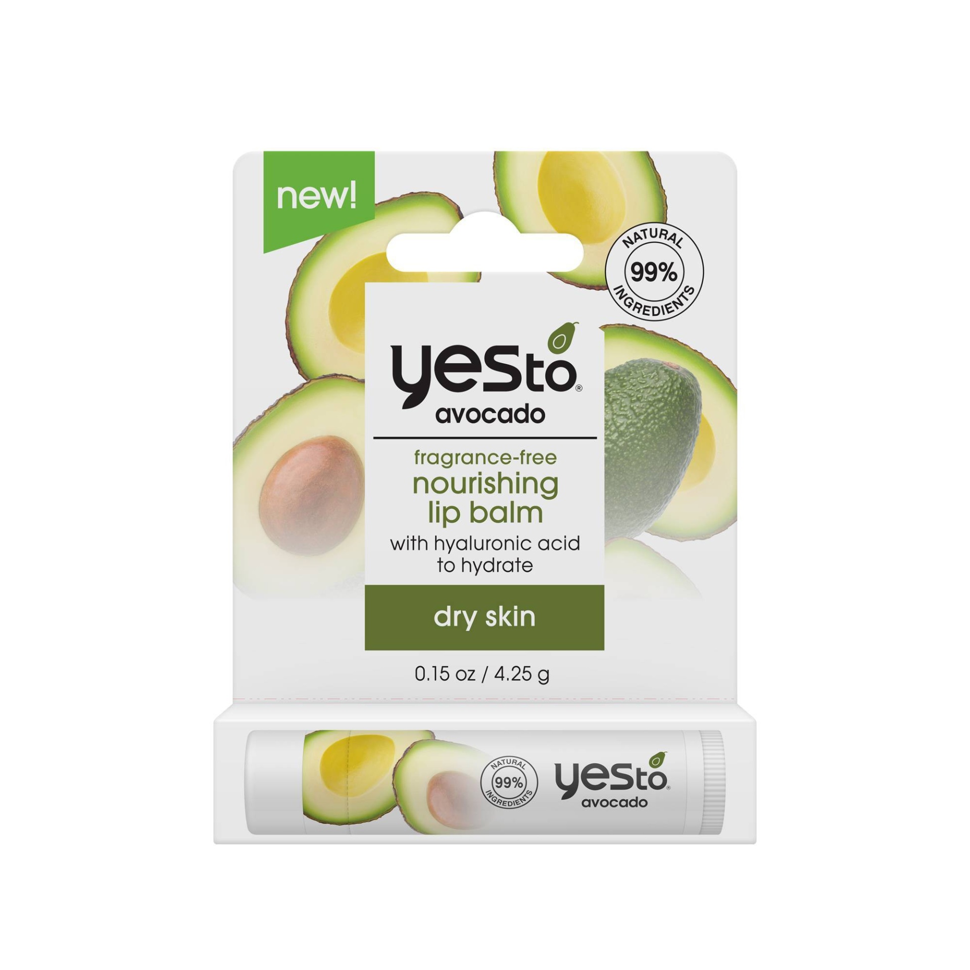 slide 1 of 4, Yes To Avocado Nourishing Lip Balm, 0.15 oz