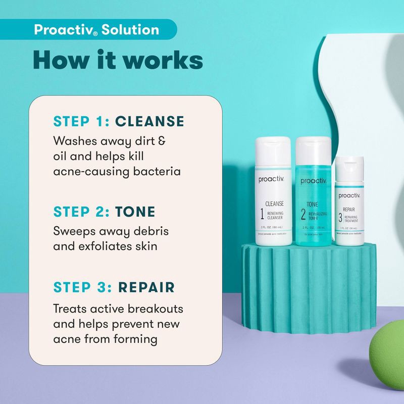 slide 5 of 8, Proactiv Solution 30 Day Acne Treatment Kit - 5 fl oz/3pc, 5 fl oz, 3 ct