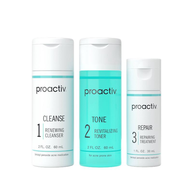 slide 1 of 7, Proactiv Solution 30 Day Acne Treatment Kit - 5 fl oz/3pc: Pore Cleansing, Oil Control, Anti-Acne, Contains Aloe, 5 fl oz, 3 ct
