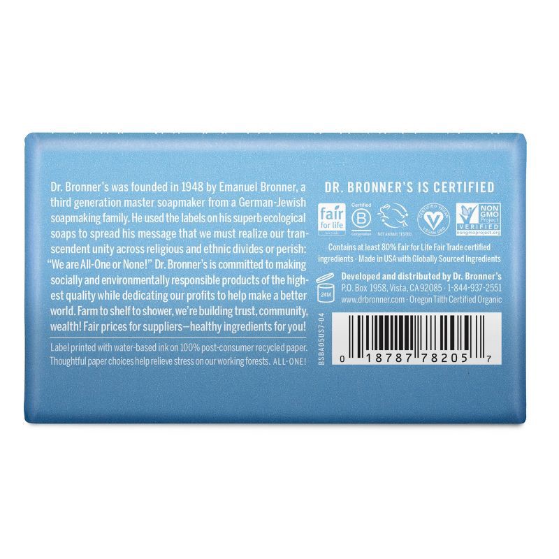 slide 2 of 3, Dr. Bronner's Unscented Bar Soap - 5oz, 5 oz