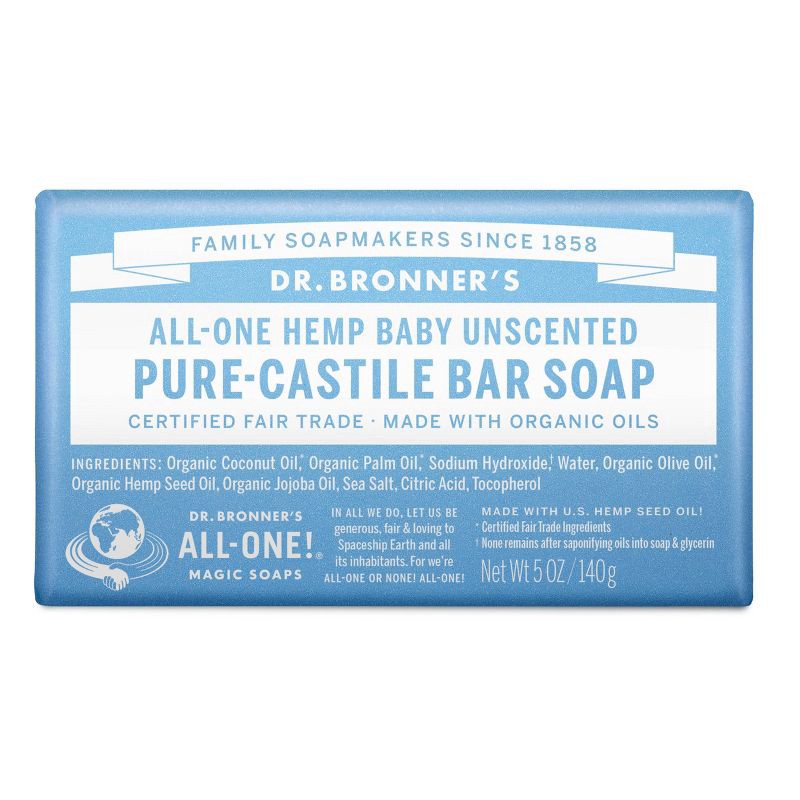 slide 1 of 3, Dr. Bronner's Unscented Bar Soap - 5oz, 5 oz