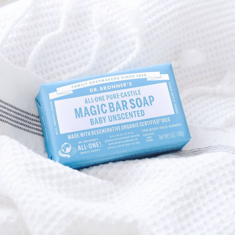 slide 5 of 6, Dr. Bronner's All-One Pure-Castile Magic Bar Soap - Unscented - 5oz, 5 oz