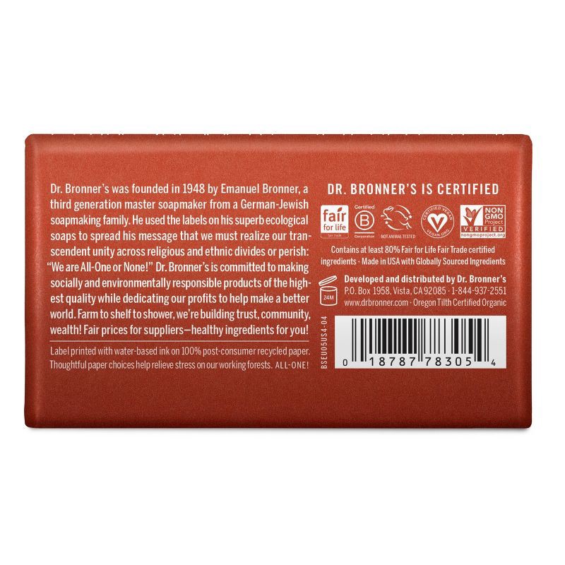 slide 2 of 3, Dr. Bronner's Bar Soap Eucalyptus - 5oz, 5 oz