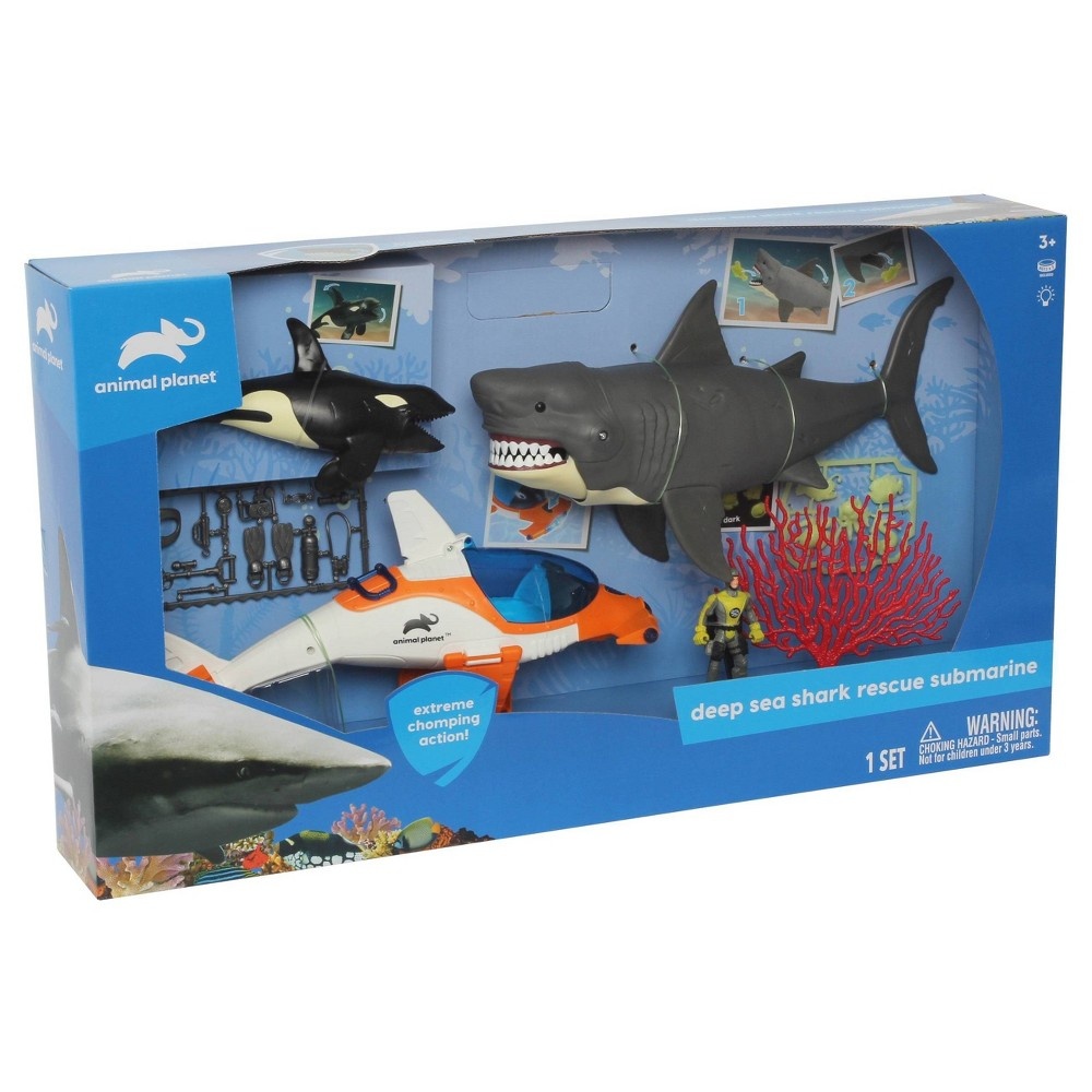 slide 3 of 5, Animal Planet Deep Sea Shark Rescue Submarine Set, 1 ct